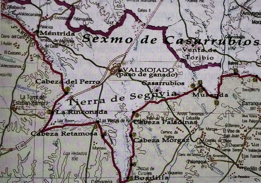 Mapa antiguo Ventas de Retamosa